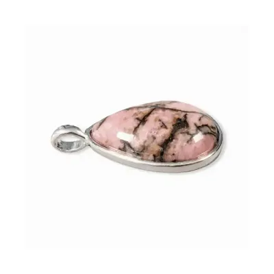 Bijoux - Pendentif Goutte Argent 925 Rhodonite A 23.5mm - ARABESK