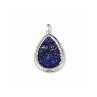 Bijoux - Pendentif Goutte Argent 925 Lapis Lazuli AA 23.5mm - ARABESK