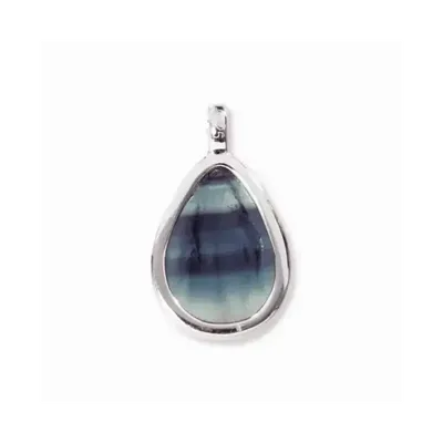Jewelry - 925 Silver Drop Pendant Fluorite AA 23.5mm - ARABESK