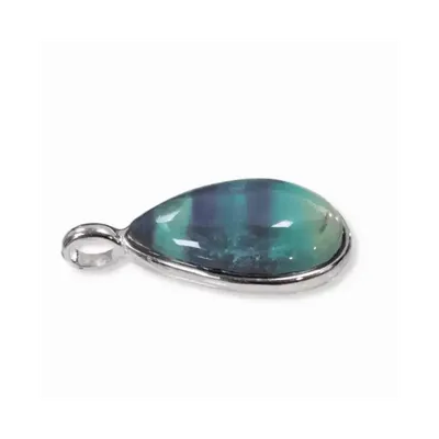 Bijoux - Pendentif Goutte Argent 925 Fluorite AA 23.5mm - ARABESK