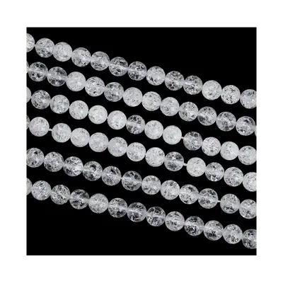 Bijoux - Cristal de Roche Crack A perles 8mm sur fil 40cm - ARABESK