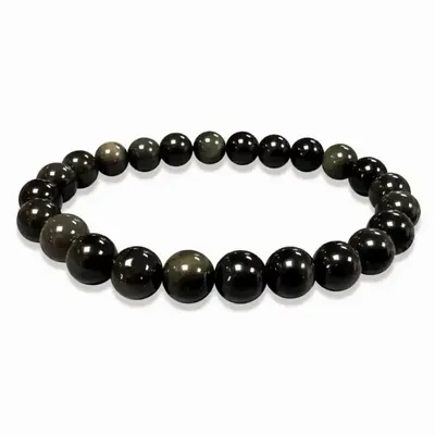 Bracelets - Rainbow Obsidian AA pearls bracelet 8mm - ARABESK
