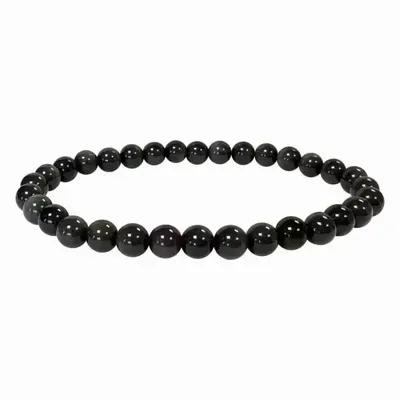Bracelets - Bracelet perles Obsidienne Œil Céleste AA 6mm - ARABESK