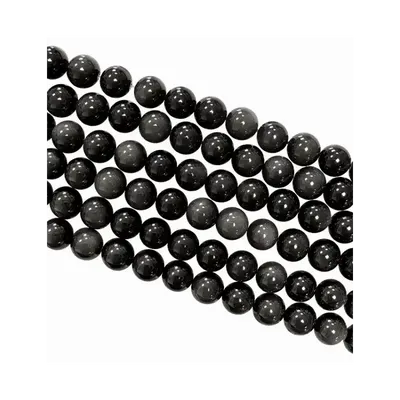 Bijoux - Obsidienne Œil Céleste AA perles 8mm sur fil 40cm - ARABESK