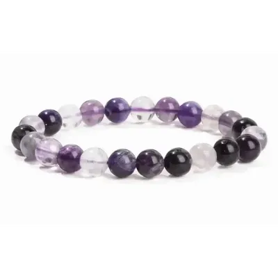 Bracelets - Bracelet Fluorite Violette perles 8mm - ARABESK