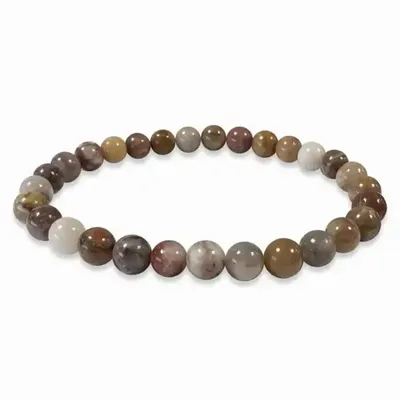 Bracelets - Crazy Lace Red Agate Bracelet A 6mm beads - ARABESK