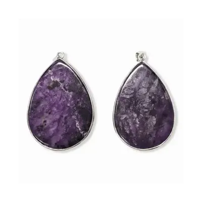 Bijoux - Pendentif Argent 925 Charoite AA  2 pièces 24.07g - ARABESK