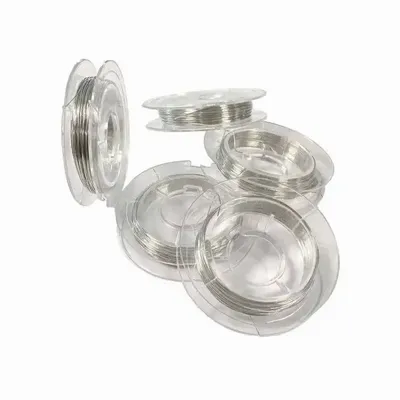 Bijoux - Fil de Cuivre Argenté pour Bijoux 0.4mm 10m x5 - ARABESK