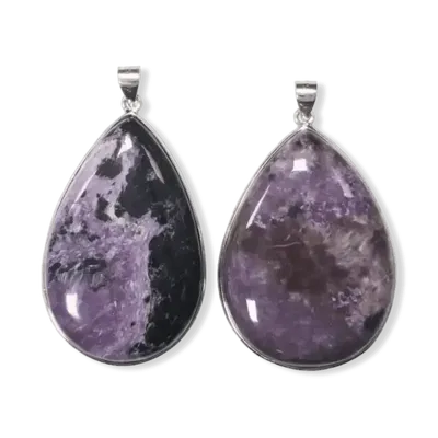 Bijoux - Pendentif Argent 925 Charoite AA  2 pièces 24.23g - ARABESK
