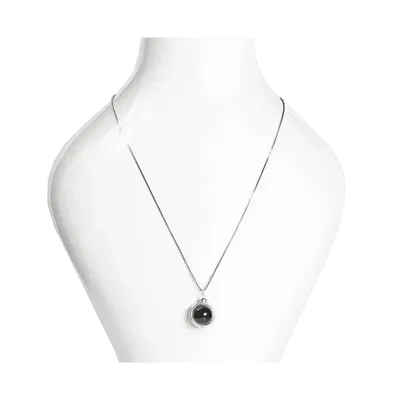 Jewelry - 925 Silver Necklace with Red Garnet Ball Pendant AA 10mm - ARABESK