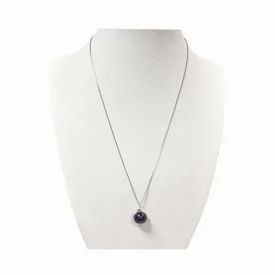 Bijoux - Collier Argent 925 avec Pendentif Boule Lapis Lazuli AA 10mm - ARABESK