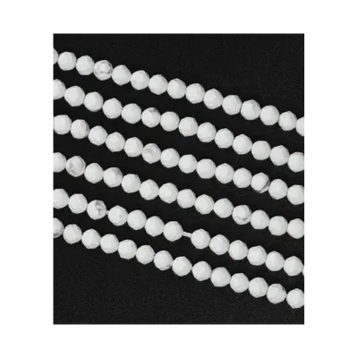 Jewelry - Faceted Howlite A 3mm beads on 40cm wire - ARABESK