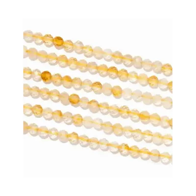 Bijoux - Citrine Naturelle Facettée A perles 3mm sur fil 40cm - ARABESK