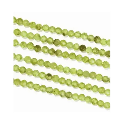 Bijoux - Péridot Facettée A perles 3mm sur fil 40cm - ARABESK