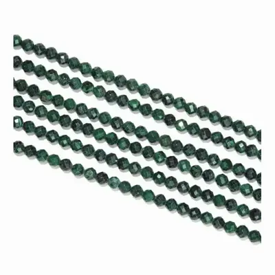 Jewelry - Faceted Malachite AA 3mm beads on 40cm wire - ARABESK