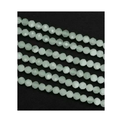 Bijoux - Jade de Chine Facettée A perles 3mm sur fil 40cm - ARABESK