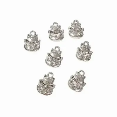 Bijoux - Perles Charm's métal Chat Porte Bonheur 15mm x20 - ARABESK