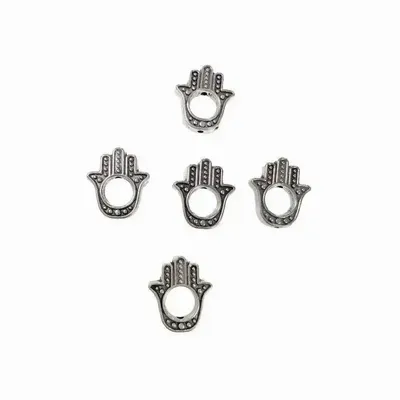Jewelry - Metal Charm's Beads Hand of Fatma Silver 14mm x100 - ARABESK