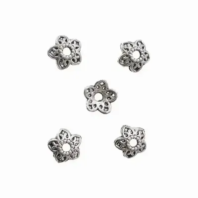 Bijoux - Perles charm's Intercalaire Fleur Argentée 8mm x100 - ARABESK