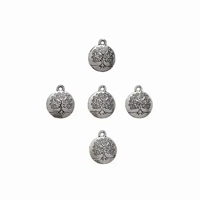Jewelry - Silver Tree of Life Spacer Charm Beads 15mm x50 - ARABESK