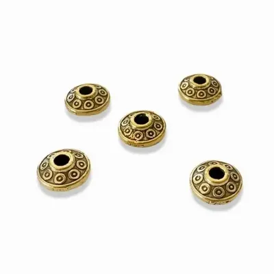 Bijoux - Perles charm's Intercalaire Toupie Tribal Dorée 6mm x100 - ARABESK