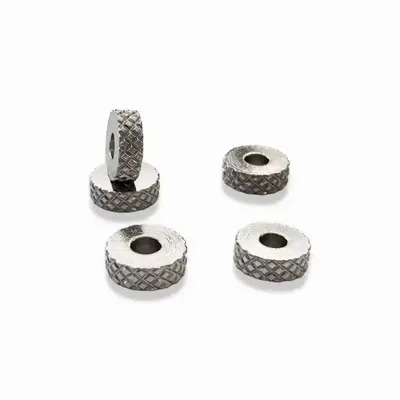 Bijoux - Perles charm's Intercalaire Rondelle Striée en Acier Inoxydable Argenté  6mm x 50 - ARABESK