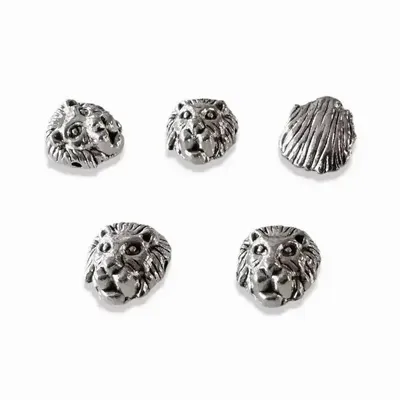 Jewelry - Silver Lion Head Spacer Charm Beads 12mm x30 - ARABESK