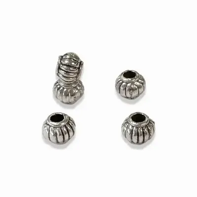 Jewelry - Silver Toupie spacer charm beads 6mm x100 - ARABESK