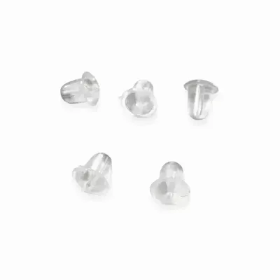 Bijoux - Fermoirs Boucles d'Oreilles en Silicone Transparent 4-5mm x100 - ARABESK