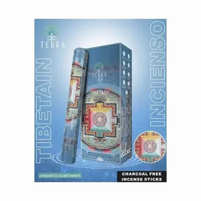 Senteurs - Encens Terra Tibetain  hexa sans charbon 30grs - ARABESK