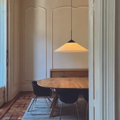 Hanging lights - CIM pendant lamp shade of 90cm in cottonet - LUXCAMBRA