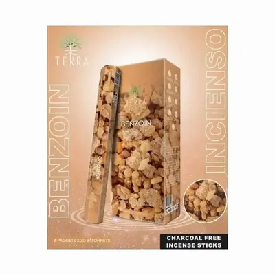 Senteurs - Encens Terra Benjoin hexa sans charbon 30grs - ARABESK