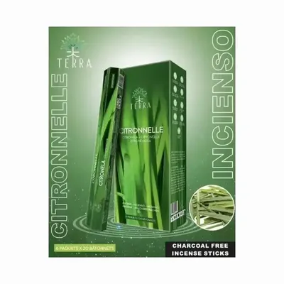 Senteurs - Encens Terra citronelle hexa sans charbon 30grs - ARABESK
