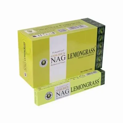 Scents - Vijayshree Golden Nag Lemongrass Incense 15g - ARABESK