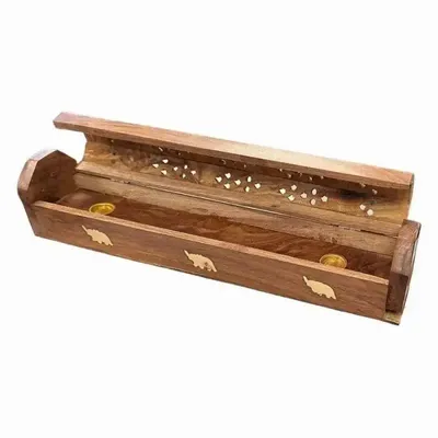 Scents - Incense Holder Elephant Sheesham Wood Box 30cm x2 - ARABESK