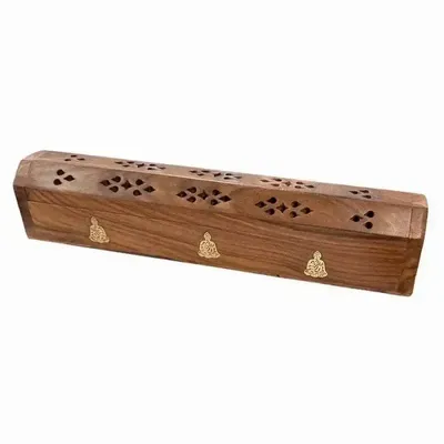 Scents - Incense Holder Buddha Sheesham Wood Box 30cm x2 - ARABESK