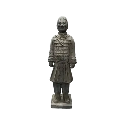 Sculptures, statuettes and miniatures - Black Terracotta Knight Statue 50cm - ARABESK