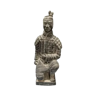 Sculptures, statuettes et miniatures - Statue Noire Archer Agenouillé en Terracotta 27.5 cm - ARABESK