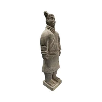 Sculptures, statuettes and miniatures - Black Terracotta Warrior Statue 25cm - ARABESK