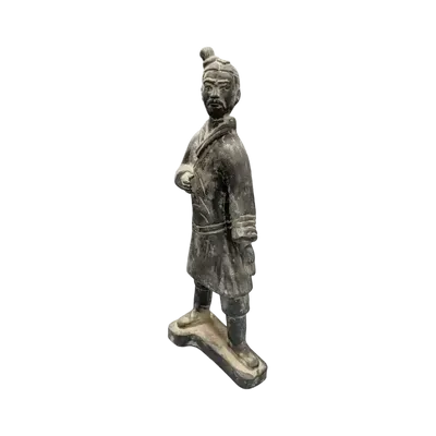 Sculptures, statuettes et miniatures - Statue Noire Guerrier d'Infanterie en Terracotta 35cm - ARABESK