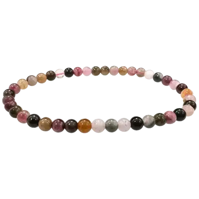 Bracelets - Bracelet Tourmaline Multicolore A perles 4mm - ARABESK
