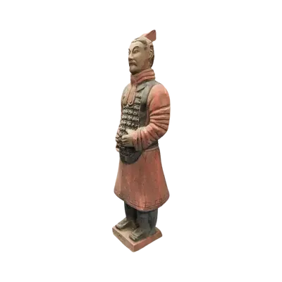 Sculptures, statuettes et miniatures - Statue Colorée Antique Guerriers avec Armure en Terracotta  38cm - ARABESK