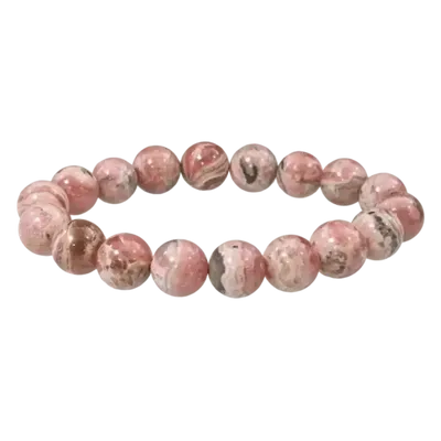Bracelets - Bracelet Rhodochrosite Argentine A perles 12mm - ARABESK