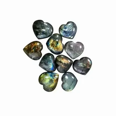 Bijoux - Coeur en Labradorite 10 Pieces  200gr - ARABESK