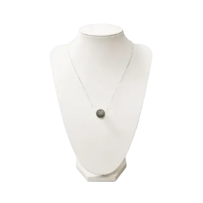 Bijoux - Collier Argent 925 Pierre de Labradorite A+ Boule 12mm - ARABESK