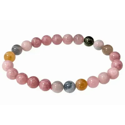 Bracelets - Bracelet Tourmaline Rose Multicolor AA+ perles 7.5-8.5mm - ARABESK