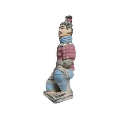 Sculptures, statuettes et miniatures - Statue Colorée Antique Archer Agenouillé en Terracotta 13 cm - ARABESK