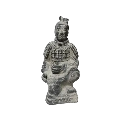 Sculptures, statuettes et miniatures - Statue Noire Archer Agenouillé en Terracotta 15cm - ARABESK