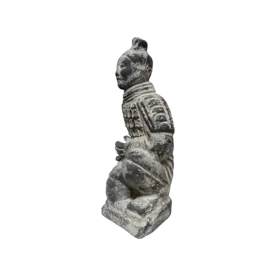 Sculptures, statuettes and miniatures - Black Kneeling Archer Statue in Terracotta 15cm - ARABESK