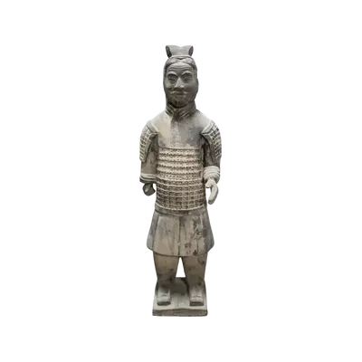 Sculptures, statuettes et miniatures - Statue Noire Guerriers avec Armure en Terracotta 50cm - ARABESK